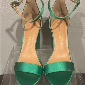 Madden Girl Green Heeled Sandals